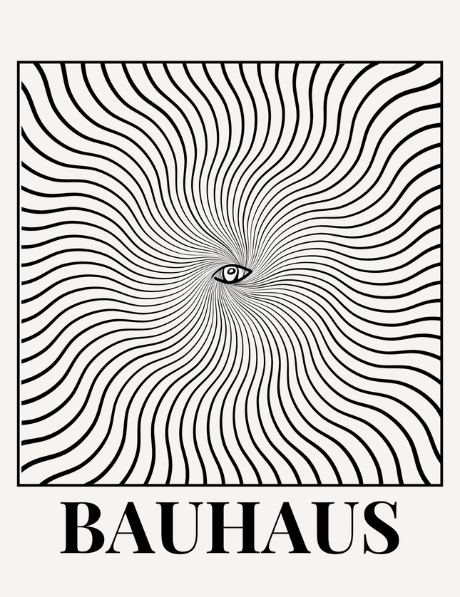 Bauhaus Eye Optical Illusion Poster