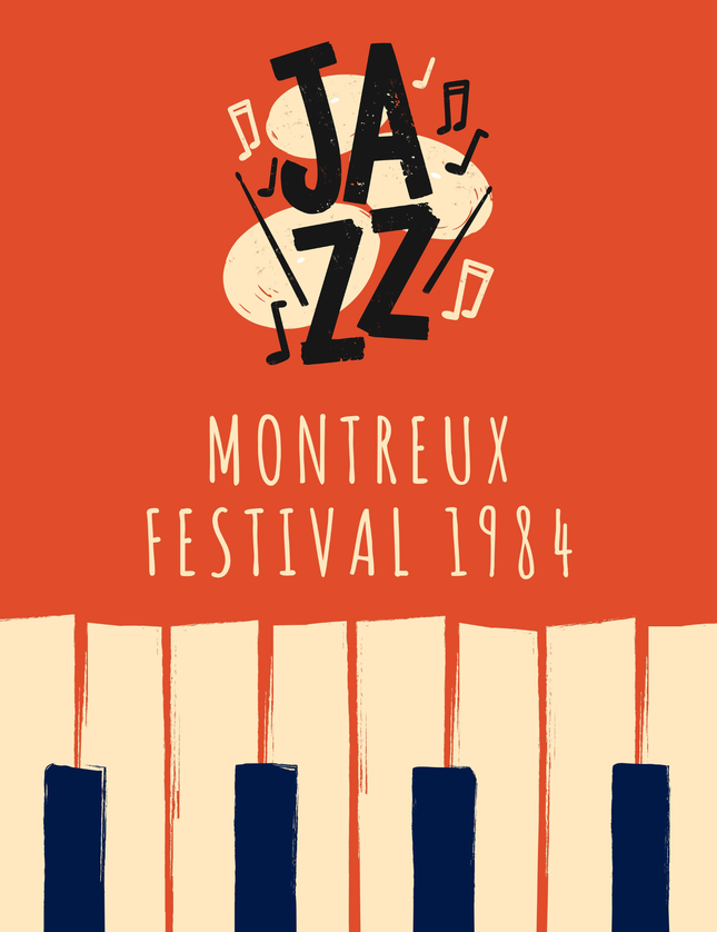 Montreux Jazz Festival 1984 Vintage Poster 