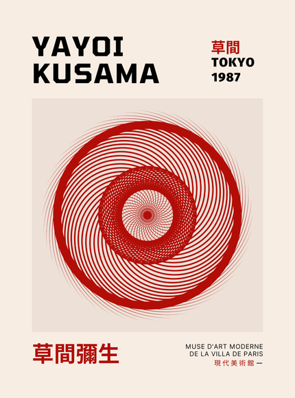 Yayoi Kusama Tokyo 1987 Exhibition Poster