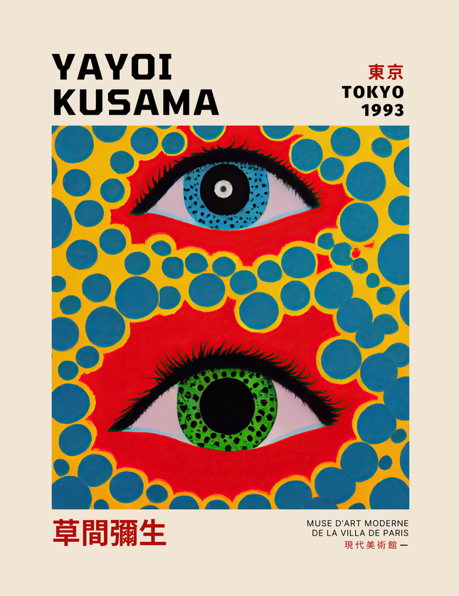 Yayoi Kusama Tokyo 1993 Utställning Poster 