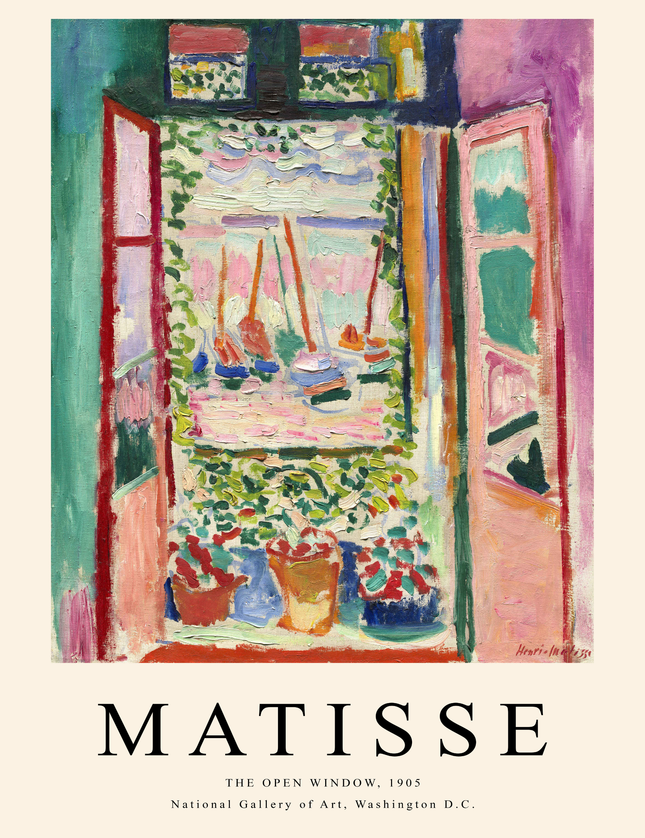 Matisse Det öppna fönstret 1905 Fauvism konsttryck 