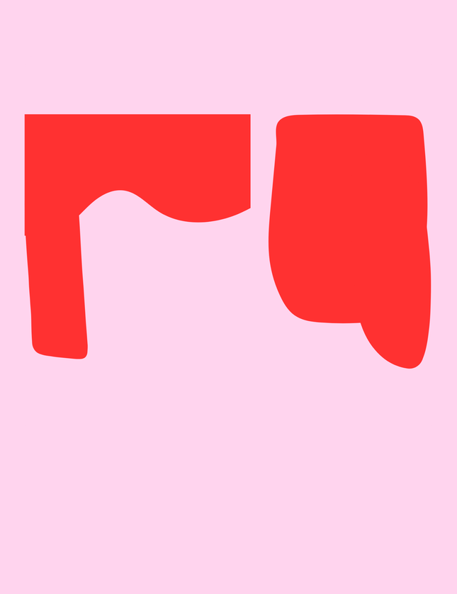 Abstract Pink and Red Shapes Poster