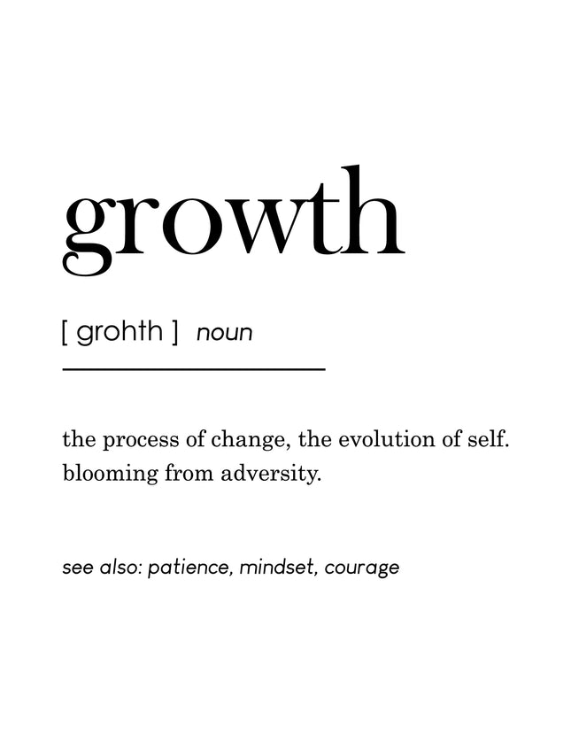 Growth Definition Typography Poster