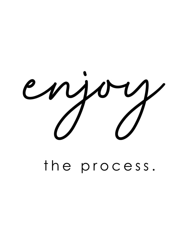 Enjoy The Process Motivational Typography Poster