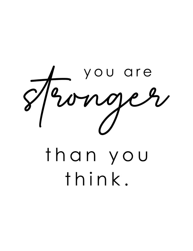 You Are Stronger Than You Think Motivational Poster