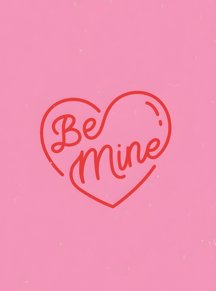 Be Mine Heart Poster - Framzio