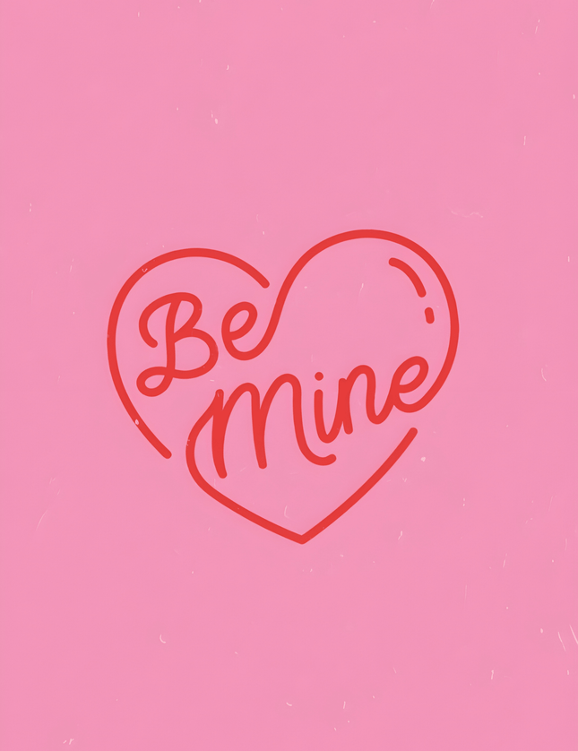 Be Mine Heart Poster - Framzio