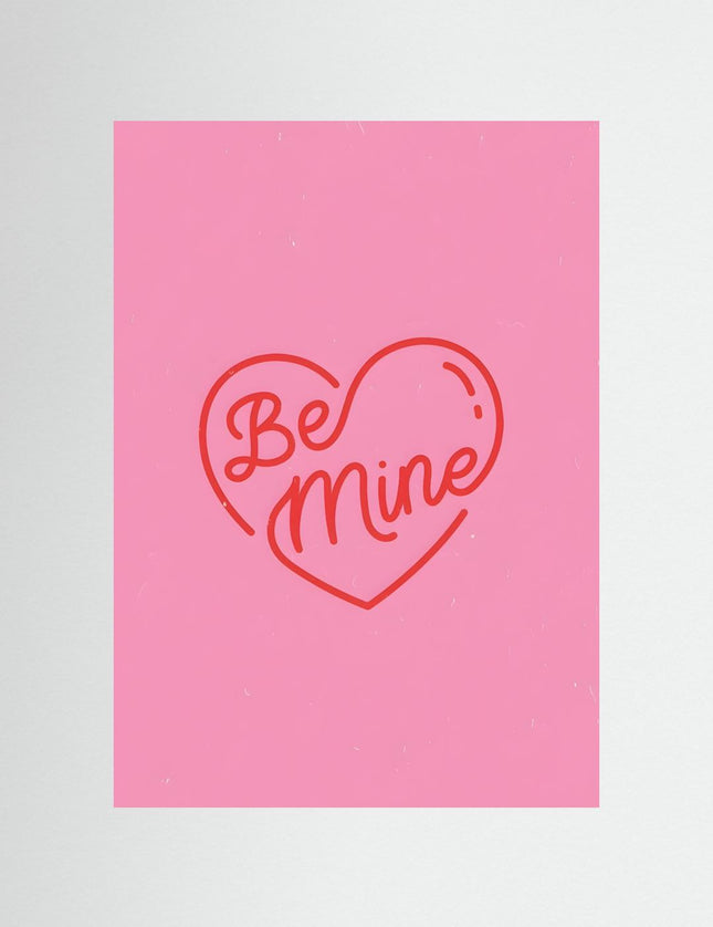 Be Mine Heart Poster - Framzio