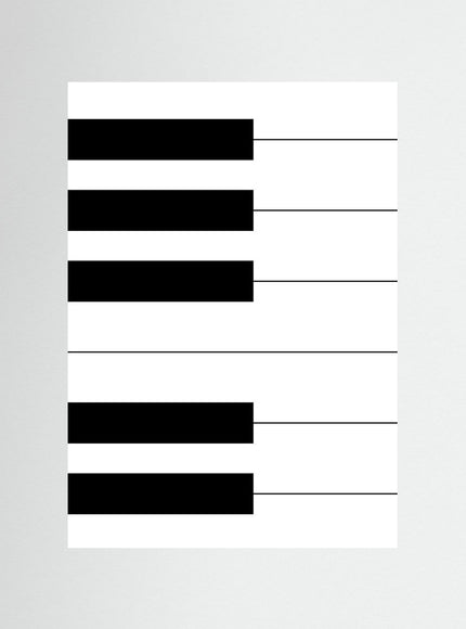 Black Bars Abstract Graphic Poster - Framzio