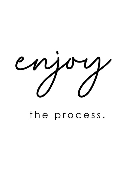 Enjoy The Process Motivational Typography Poster - Framzio
