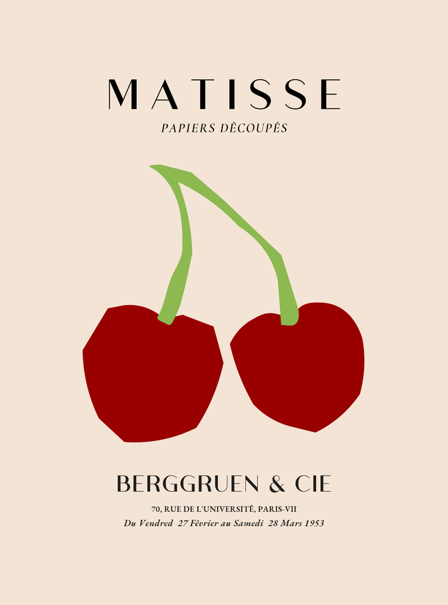 Matisse Cherries Exhibition Poster Print - Framzio