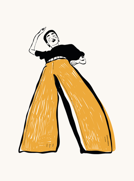 Wide Leg Pants Fashion Illustration Poster - Framzio