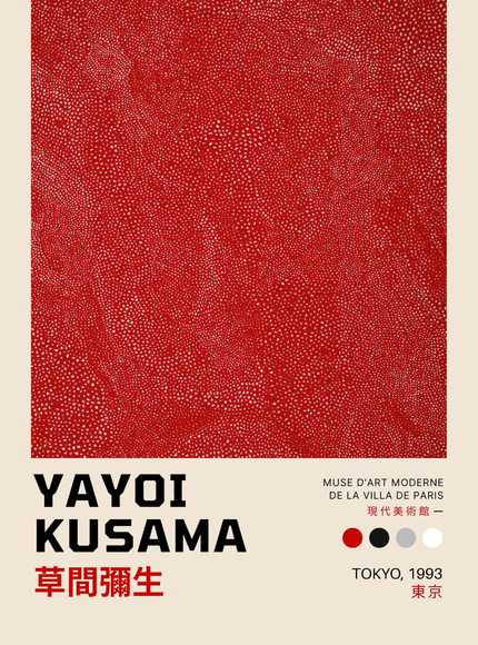Yayoi Kusama Tokyo 1993 Red Dot Art Exhibition Poster - Framzio